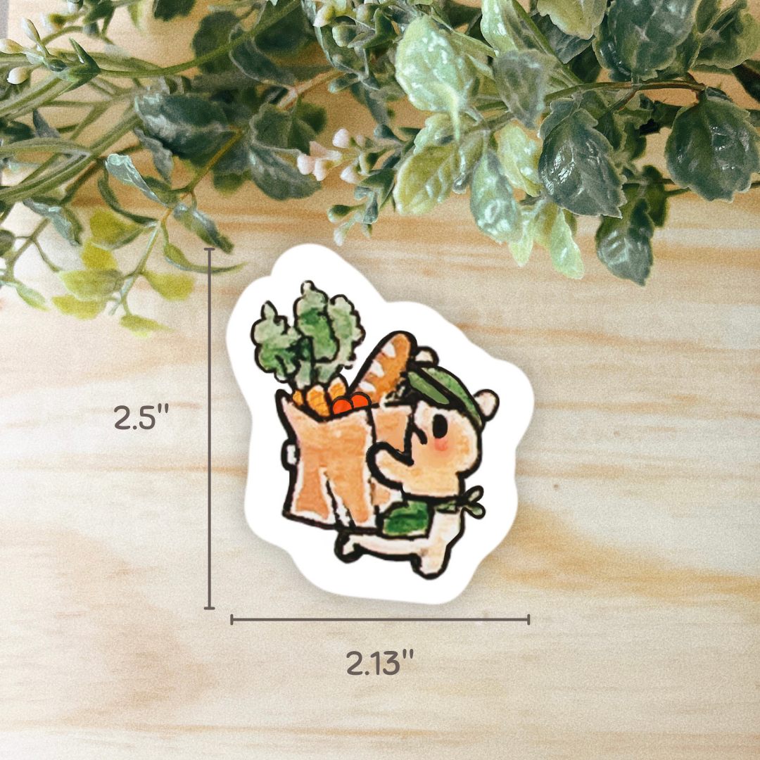 Grocer Hammy Sticker | Dishwasher Safe