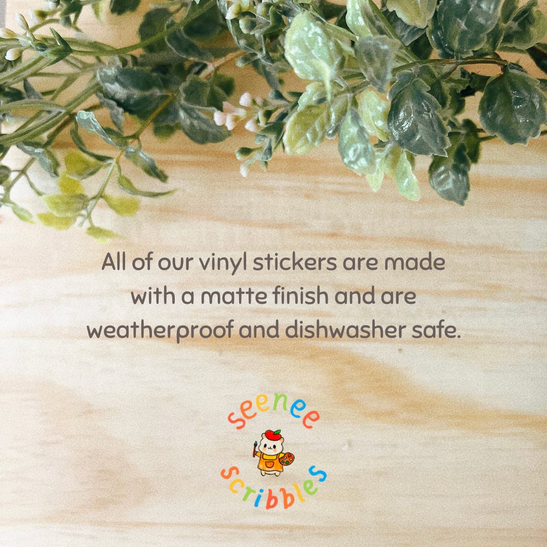 Knitting Hammy Sticker | Weatherproof & Dishwasher Safe