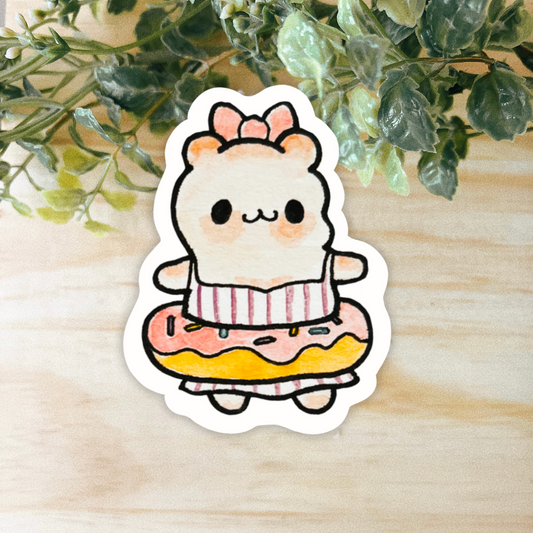 Beach Girl Hammy Sticker | Dishwasher Safe