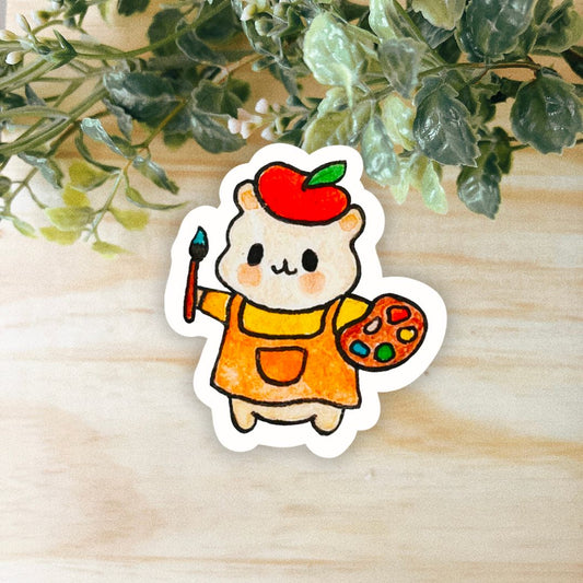 Painter Hammy Sticker | Dishwasher Safe