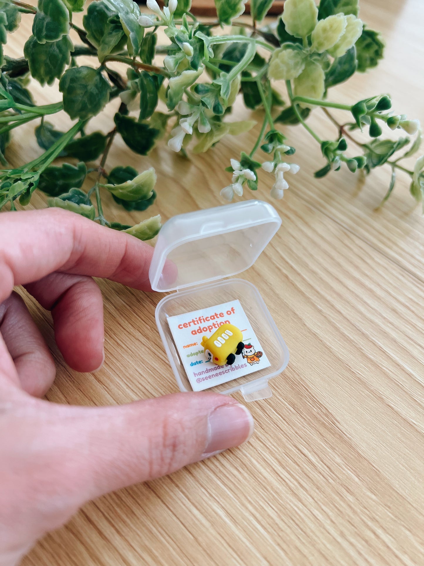 Hamsterville School Bus Clay Buddy | Handmade