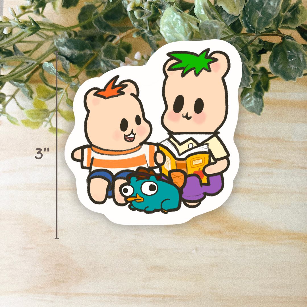 Phineas and Ferb Hammies Sticker | Dishwasher Safe