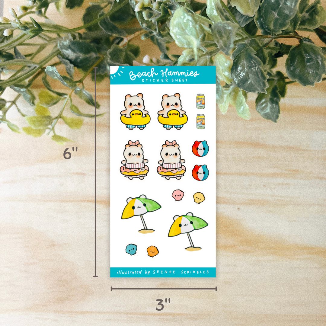 Beach Hammies Sticker Sheet