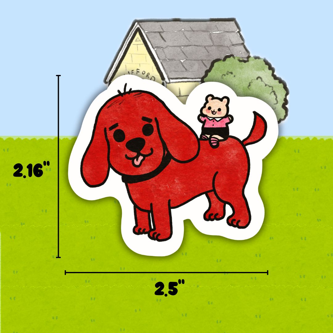 Clifford Vinyl Sticker | Weatherproof & Dishwasher Safe