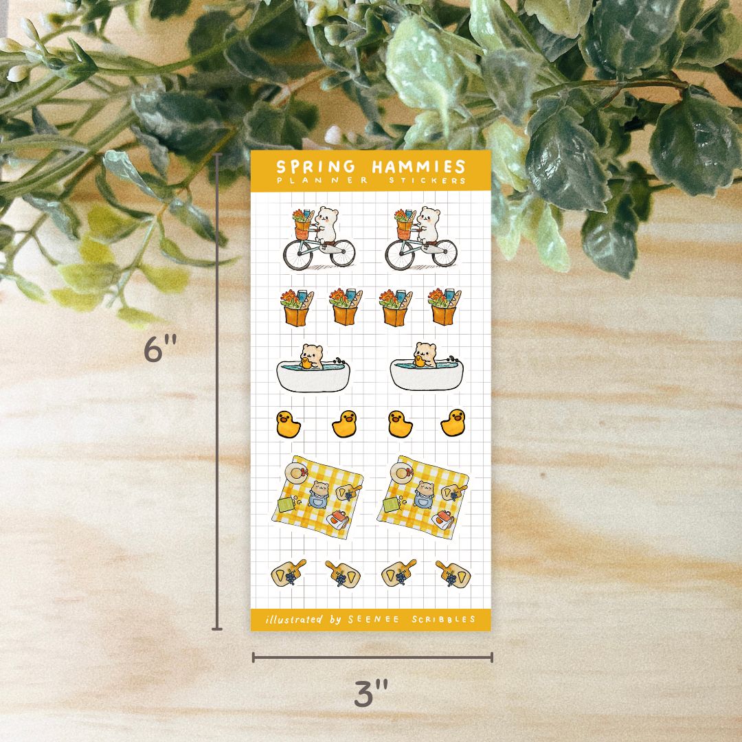 Spring Hammies Sticker Sheet
