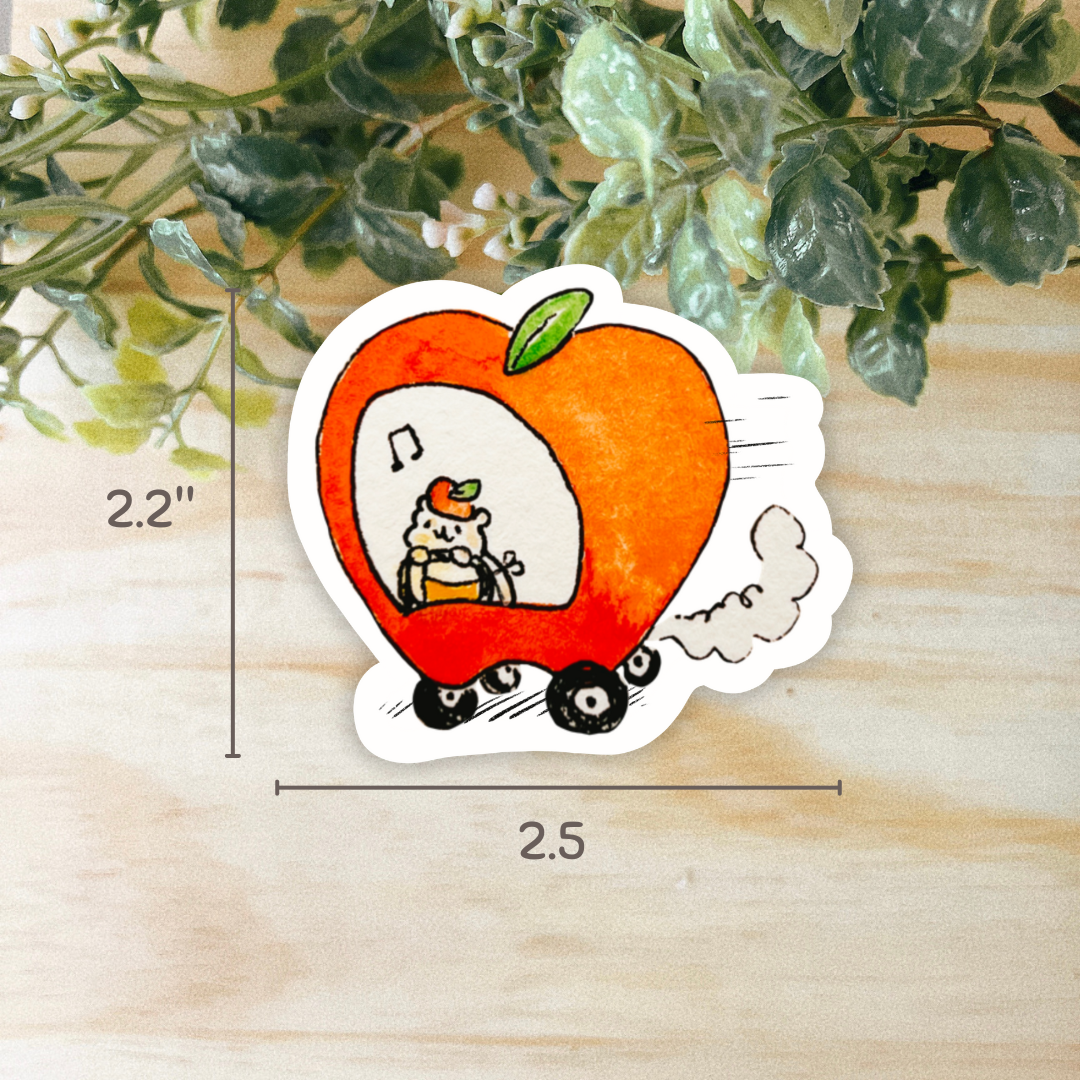 Apple Car Sticker | Dishwasher Safe