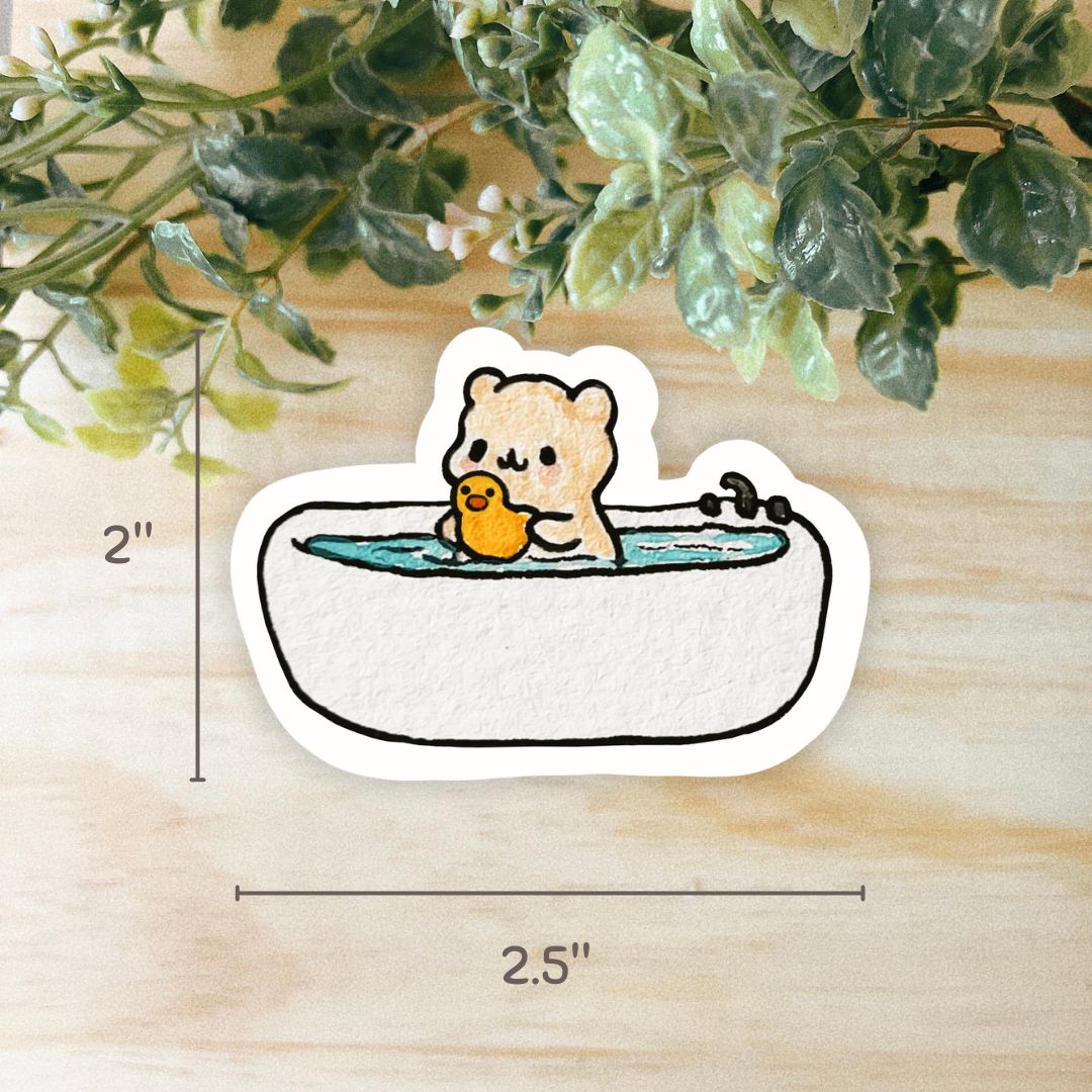 Bath Time Hammy Sticker | Dishwasher Safe