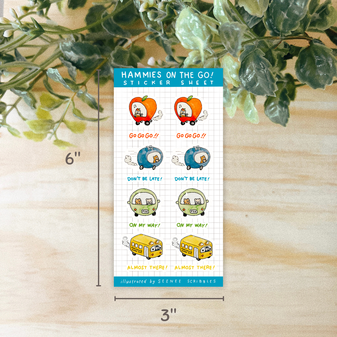 Hammies On the Go! Sticker Sheet