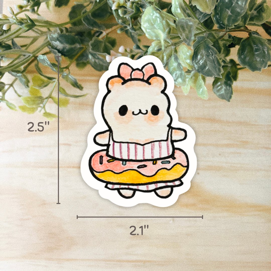 Beach Girl Hammy Sticker | Dishwasher Safe