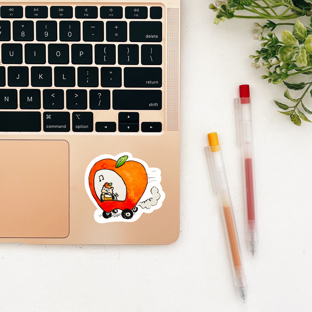 Apple Car Sticker | Dishwasher Safe