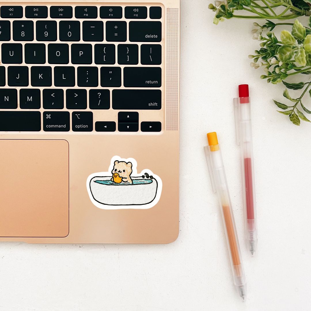 Bath Time Hammy Sticker | Dishwasher Safe