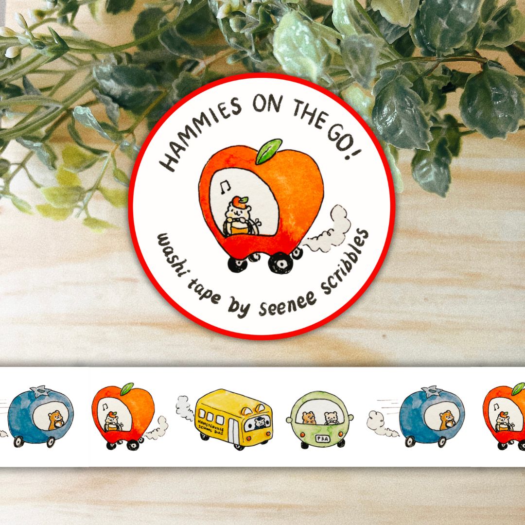 Hammies On the Go! Washi Tape • 1.5cm x 5m