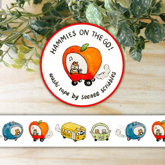 Hammies On the Go! Washi Tape • 1.5cm x 5m