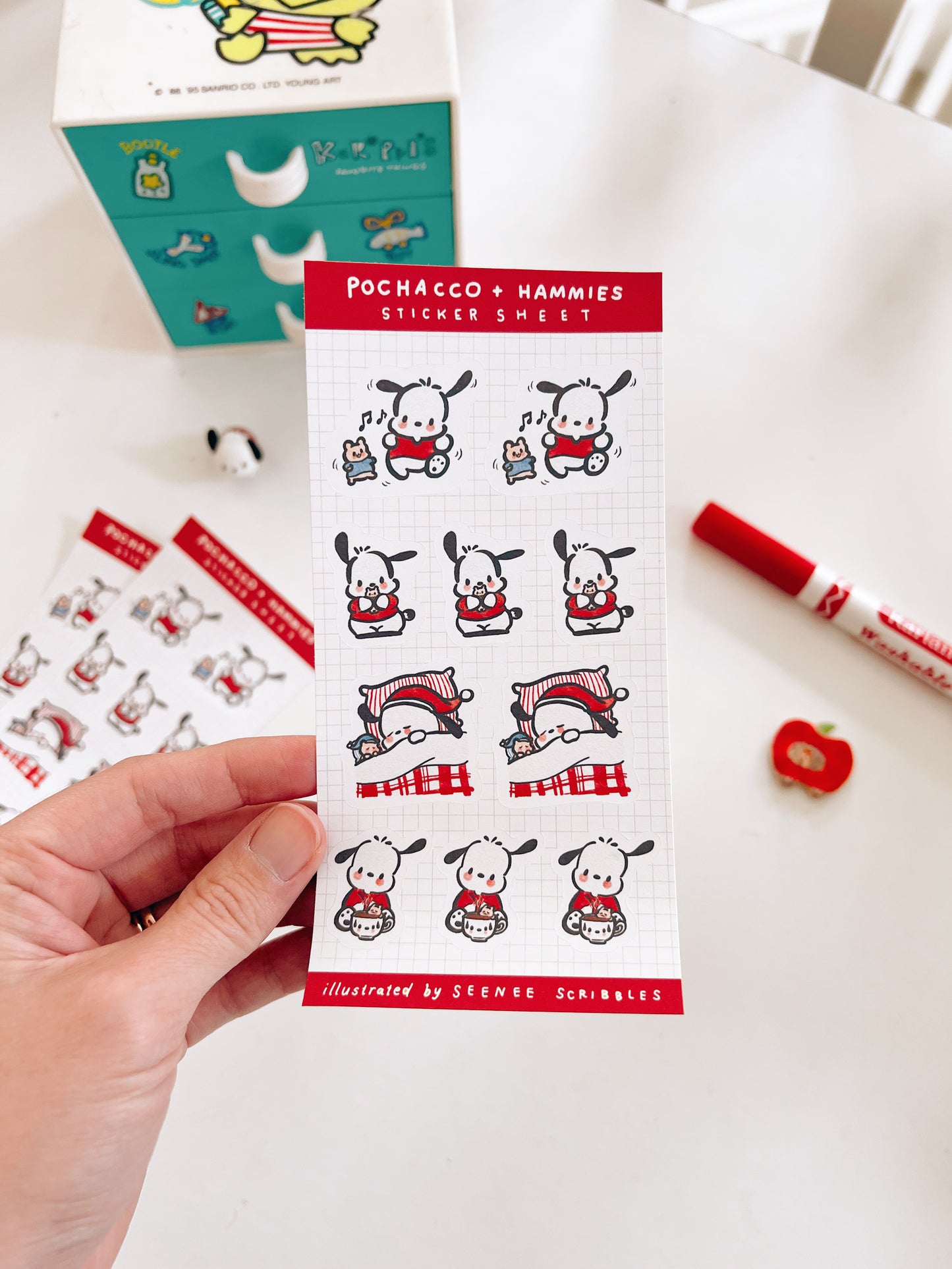 Pochacco + Hammies Sticker Sheet