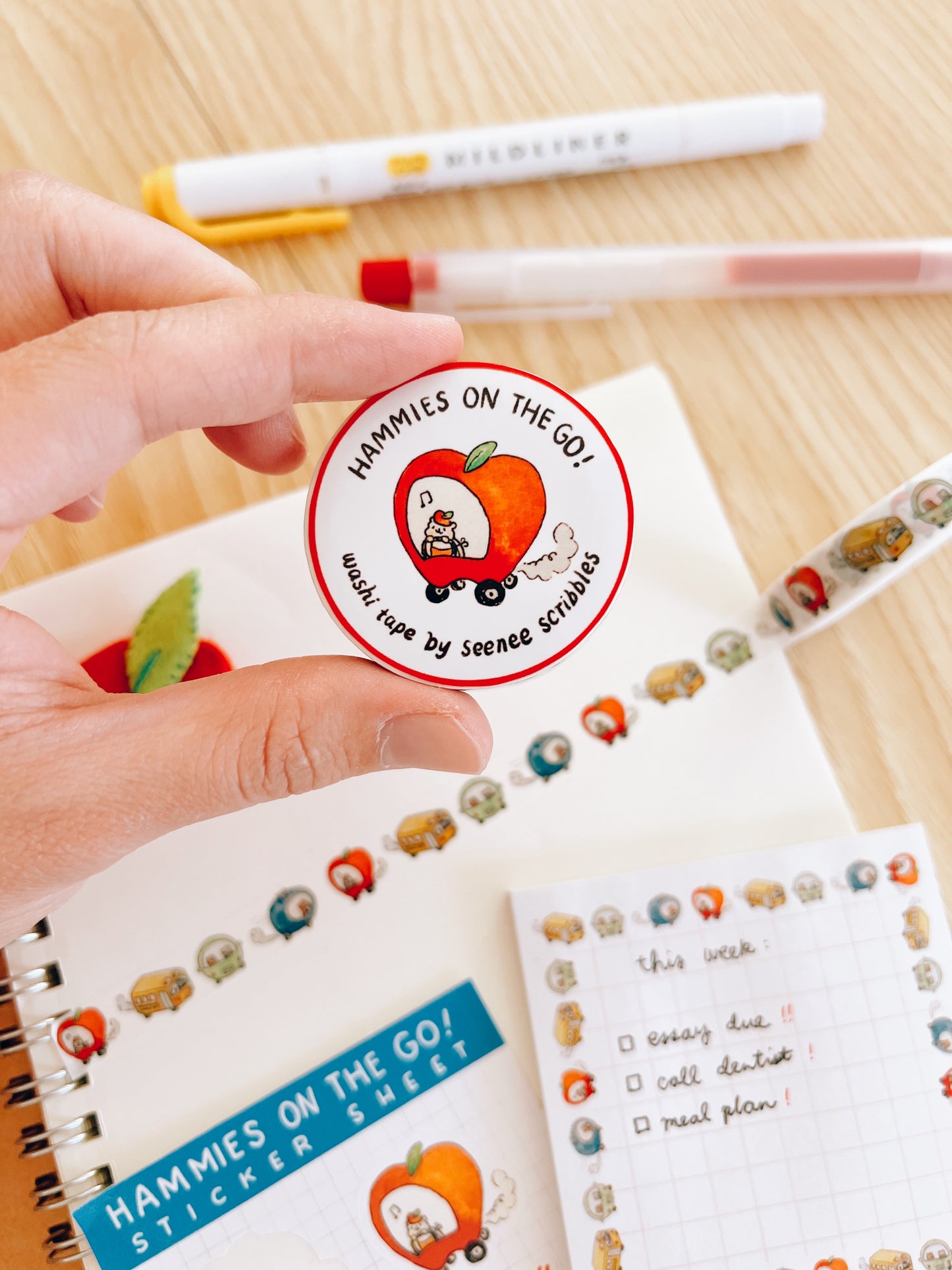 Hammies On the Go! Washi Tape (THIN) • 1cm x 5m