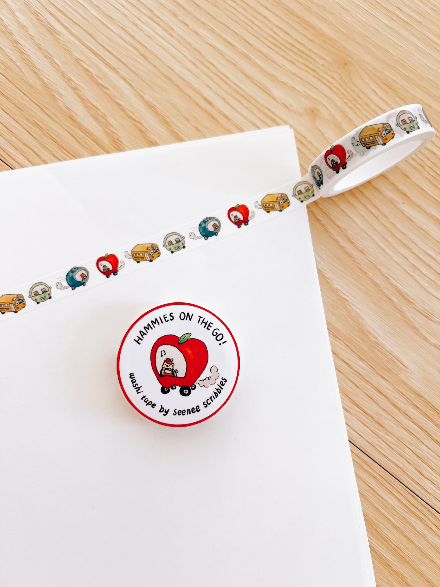 Hammies On the Go! Washi Tape (THIN) • 1cm x 5m