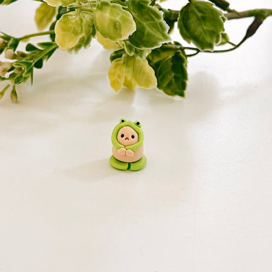 Frog Hammy Clay Buddy | Handmade Desk Figurine