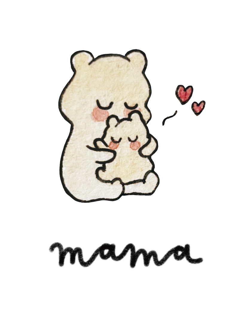 Mama Hammy Watercolor Greeting Card