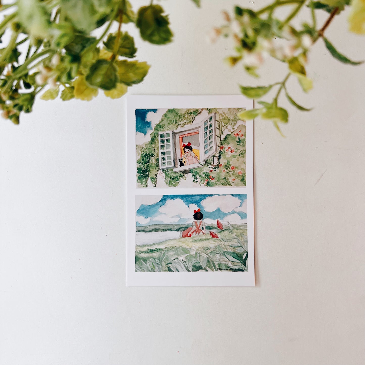 Kiki on a Clear Day • Kiki's Delivery Service Art Print 4x6"