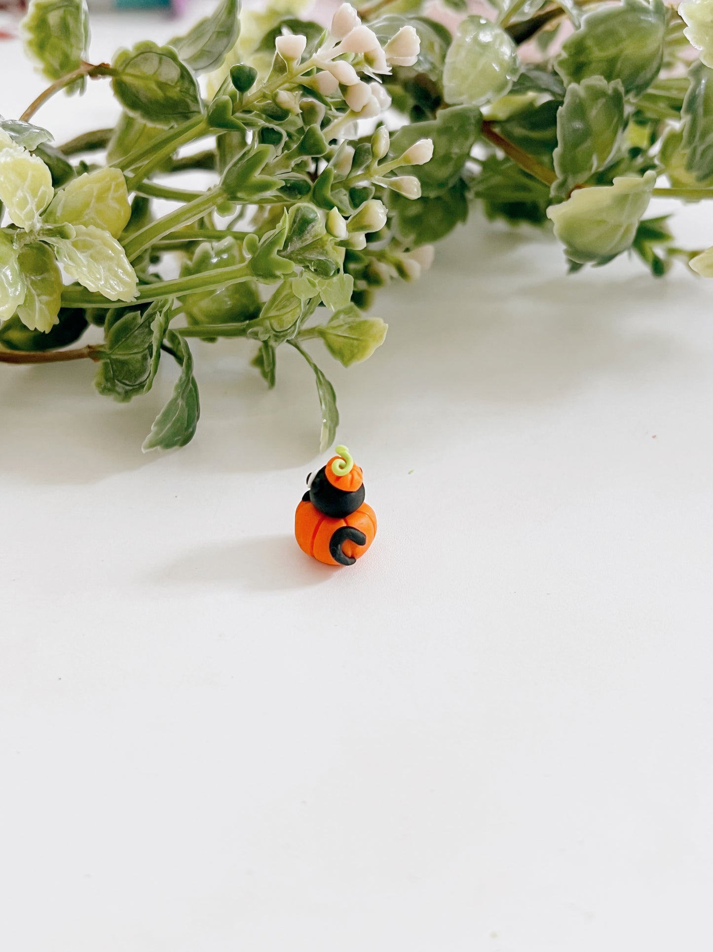 Handmade Pumpkitten Clay Buddy