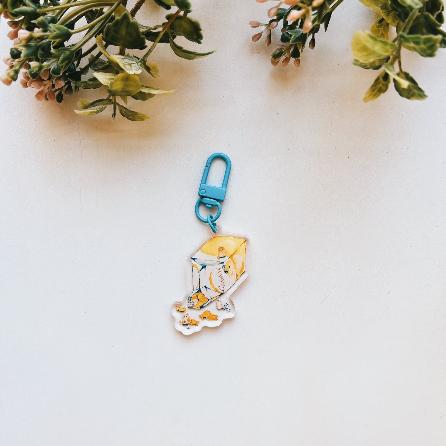 Goldfish Kittens Acrylic Keychain