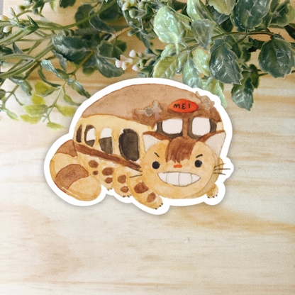 Cat Bus Sticker | Dishwasher Safe