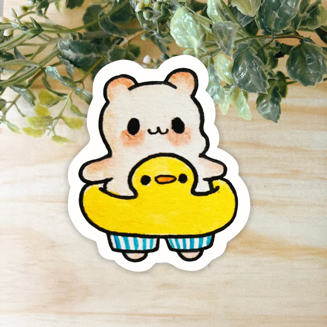 Beach Boy Hammy Sticker | Dishwasher Safe