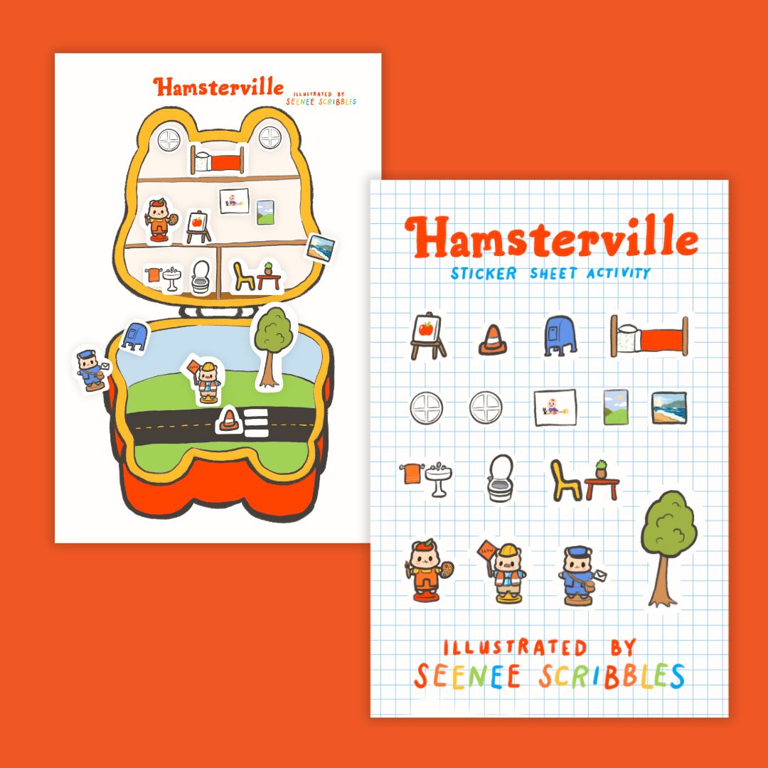 Hammy Pocket in Hamsterville Sticker Sheet Activity