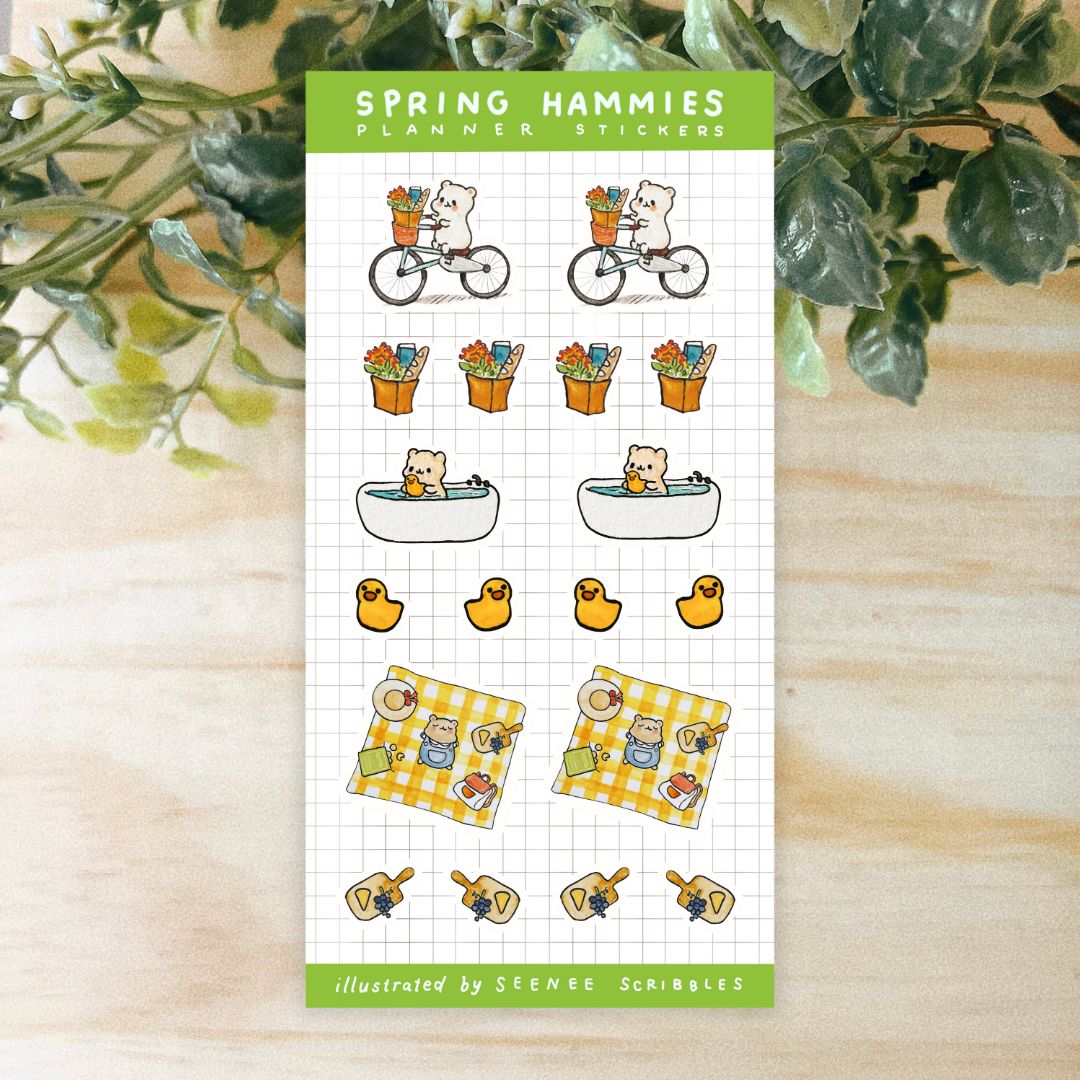 Spring Hammies Sticker Sheet