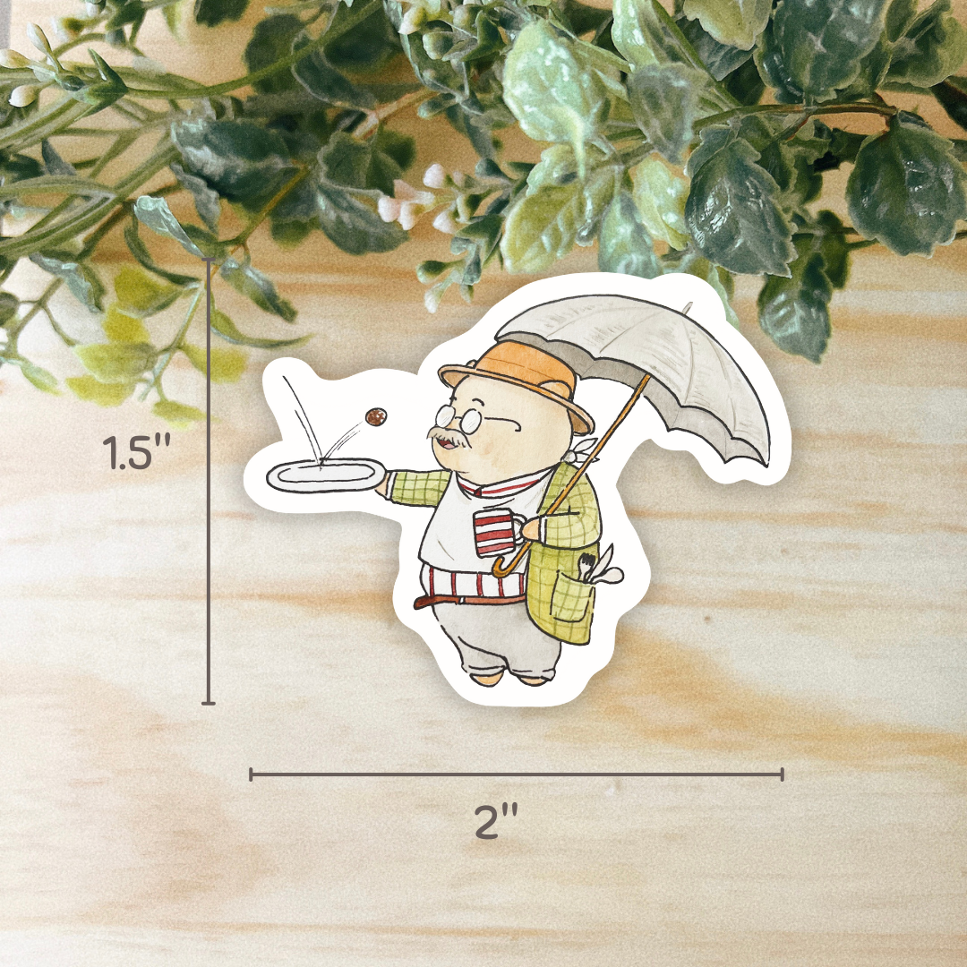 Grandpa Hammy Sticker | Dishwasher Safe