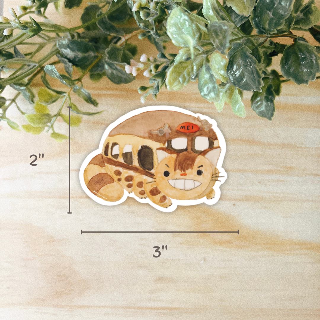 Cat Bus Sticker | Dishwasher Safe