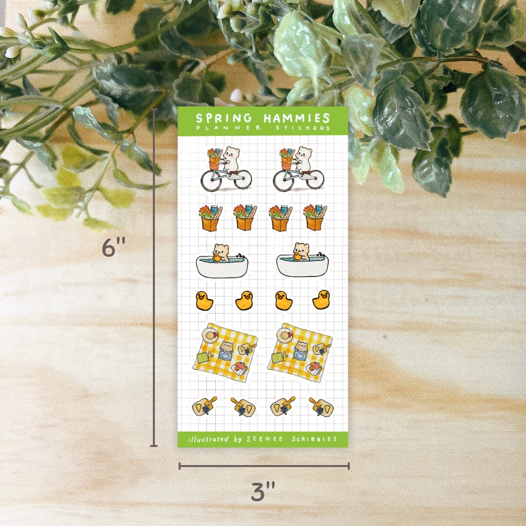 Spring Hammies Sticker Sheet