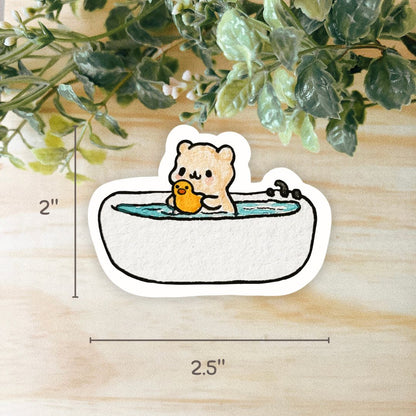 Bath Time Hammy Sticker | Waterproof, Weatherproof, Dishwasher Safe