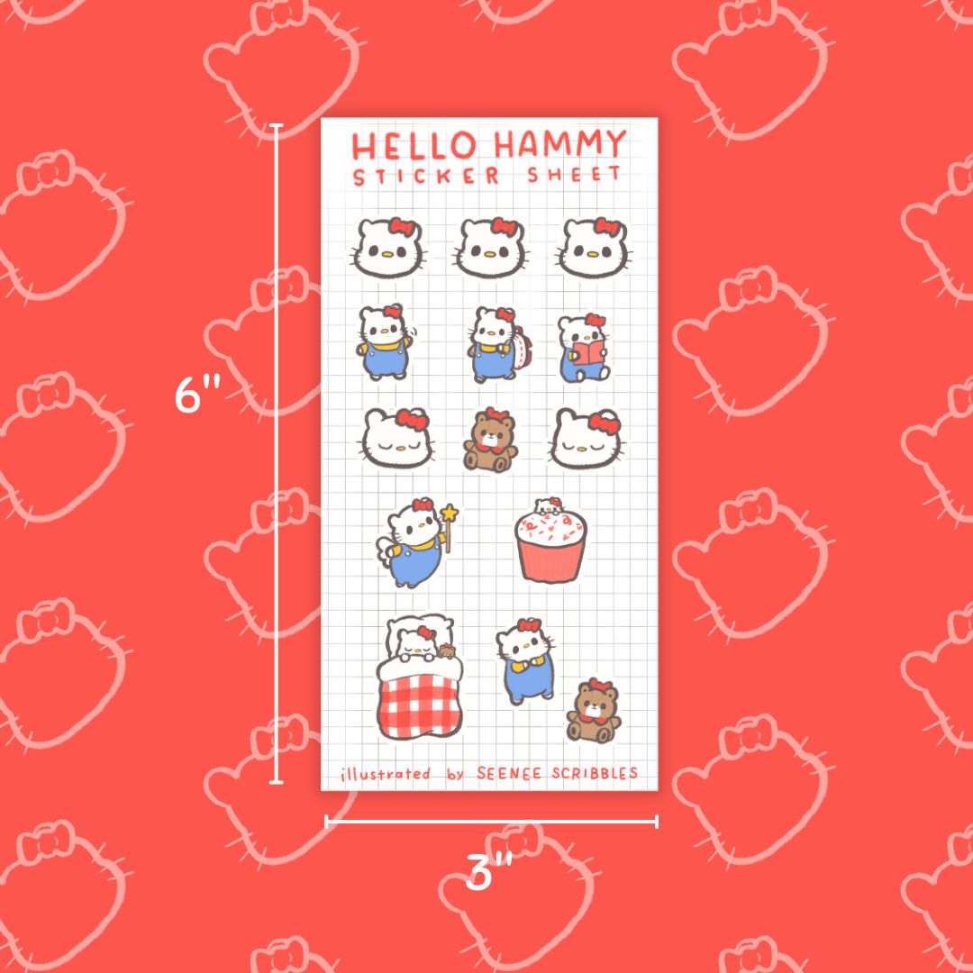 Hello Hammy Sticker Sheet