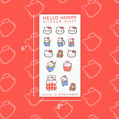 Hello Hammy Sticker Sheet