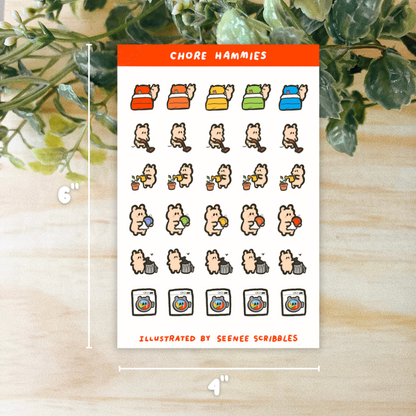 Chore Hammies Sticker Sheet