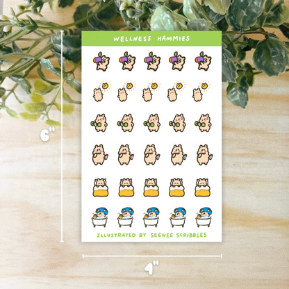 Wellness Hammies Sticker Sheet