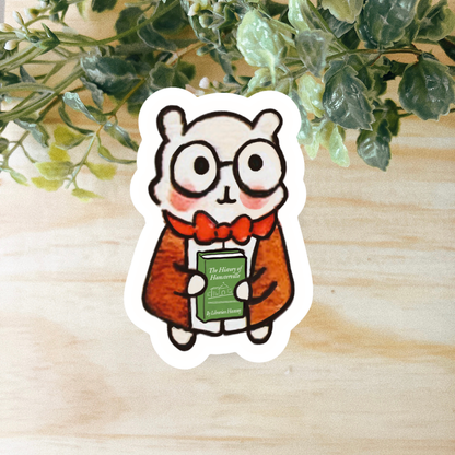 Librarian Hammy Sticker | Dishwasher Safe