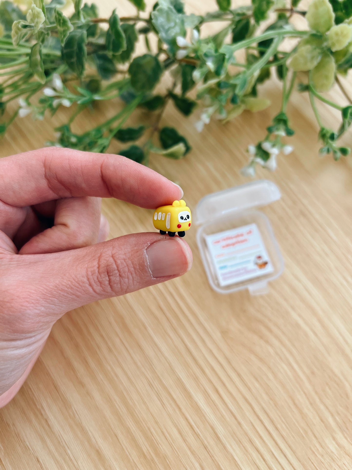 Hamsterville School Bus Clay Buddy | Handmade