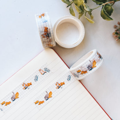 Goldfish Kittens Washi Tape • 1.5cm x 5m