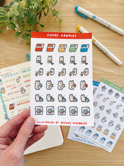 Chore Hammies Sticker Sheet