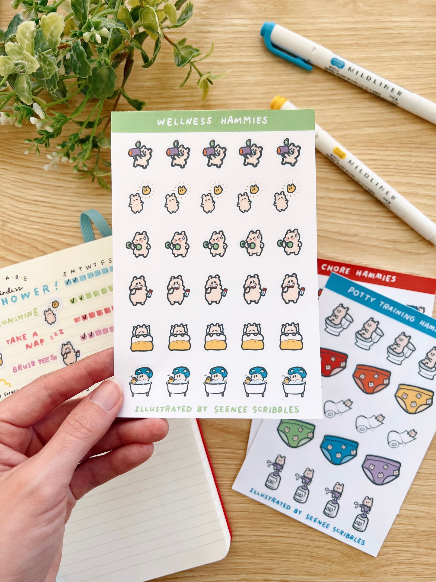 Wellness Hammies Sticker Sheet