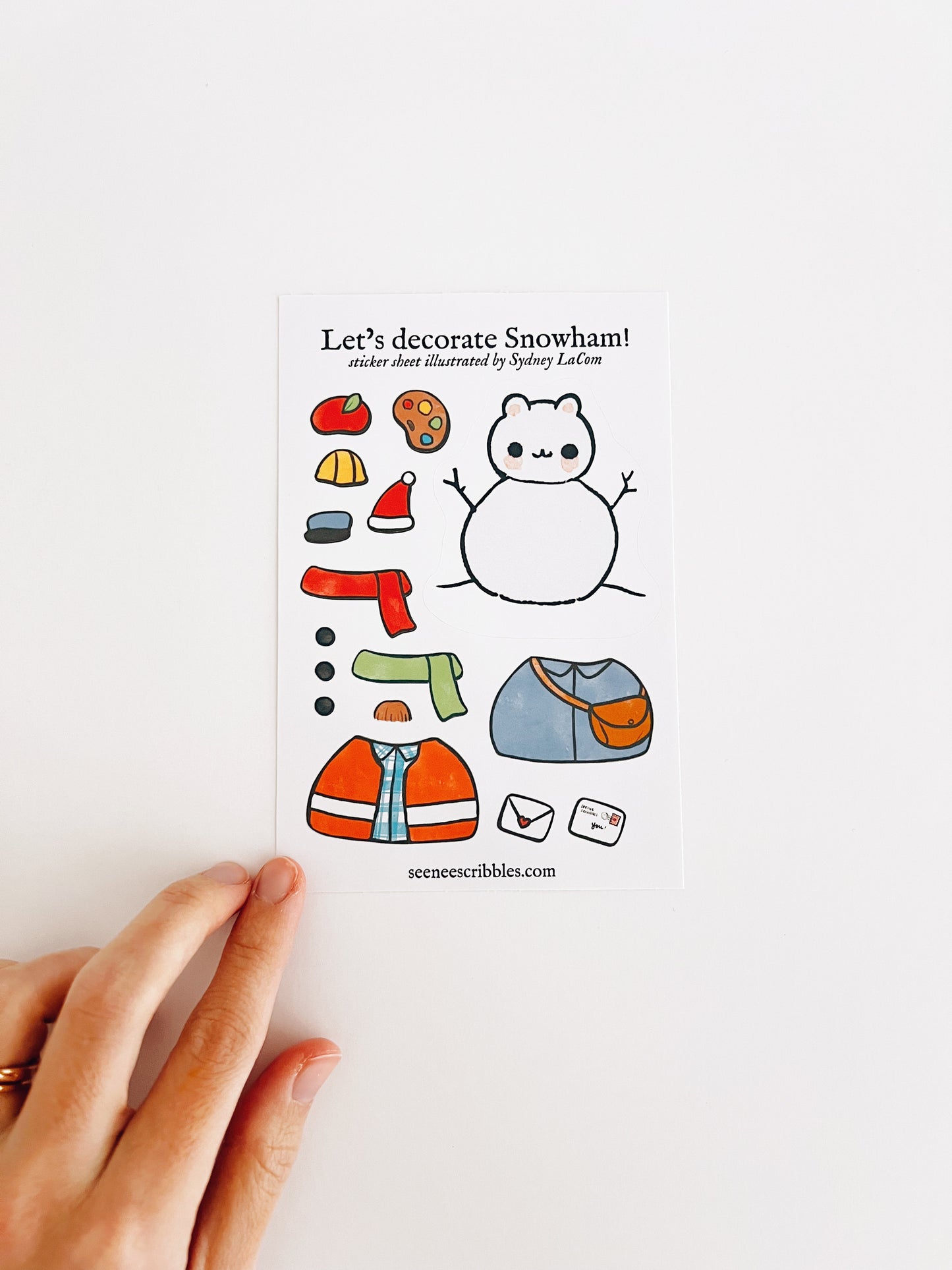 Let's decorate Snowham! Sticker Sheet Activity