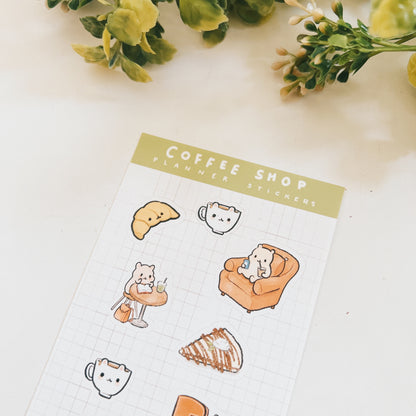 Coffee Shop Hammies Sticker Sheet