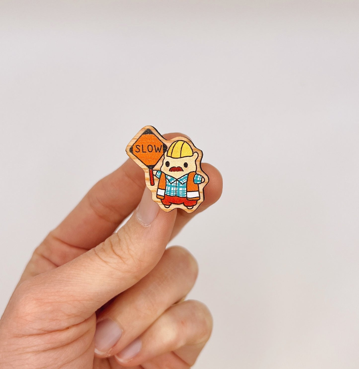 Construction Hammy Wooden Pin