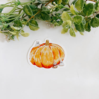 Pumpkin Patch Ghosts Sticker | Waterproof, Weatherproof, Dishwasher Safe