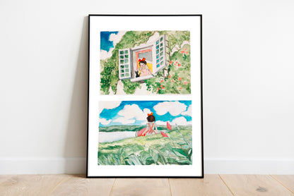 Kiki on a Clear Day • Kiki's Delivery Service Art Print 4x6"