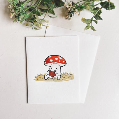 Mushroom Watercolor Greeting Card
