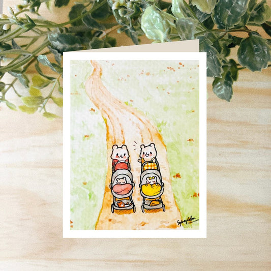Mom Friends Watercolor Greeting Card