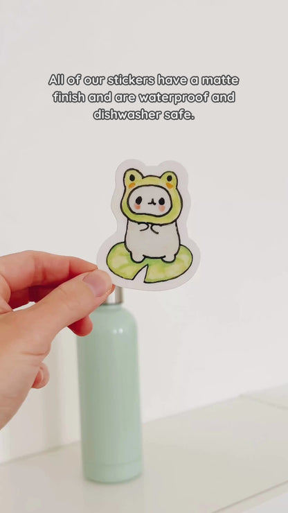 Frog Hammy Sticker | Waterproof, Weatherproof, Dishwasher Safe